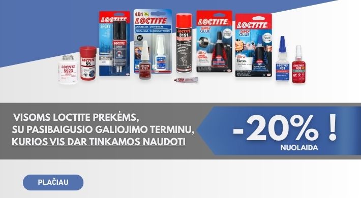 Loctite klijai, sandarikliai ir kita
