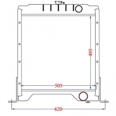 Aušinimo radiatorius Case 5120-5250 104753A1 1