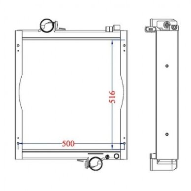 Aušinimo radiatorius John Deere 6100-6500 AL110865 1