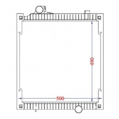 Aušinimo radiatorius John Deere 5620 5720 5820 AL212133 1