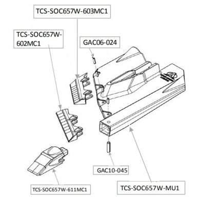 Antgalis norago su karbidu TCS-SOC657W-6