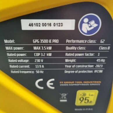 Benzininis Inverterinis generatorius GPG 3500iE PRO 3,5kva 212cc 5