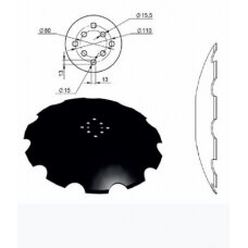 Diskas TCS-DIS-503 Crenellated 610mm