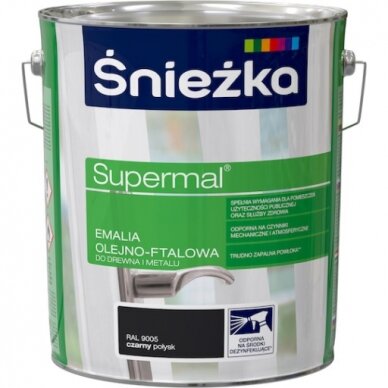 Emalis Supermal juodas.Sniežka. 10L