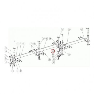 Įvorė Vario 4 1153/152-003/0 M16x105 1