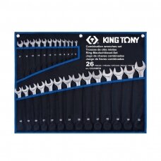 Kombinuotu veržliarakčiu rinkinys King Tony 6-32mm (26vnt)