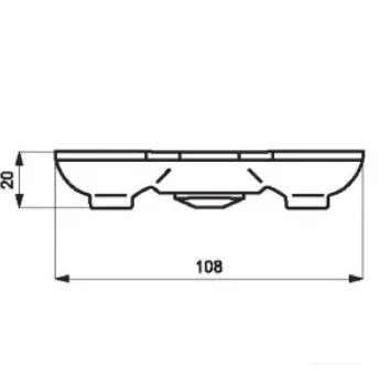 Laikiklis pakotės 610322 CL 108x20mm 1