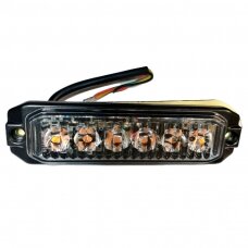 LED švyturėlis 6x3W geltonas 10/24V