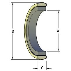 Riebokšlis 121,8x150x13/15 (734309421)01025740B 2