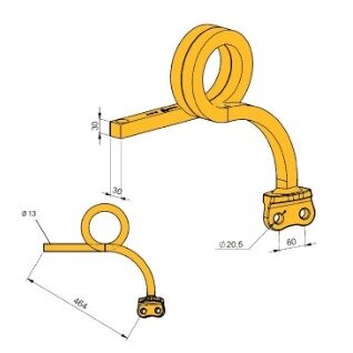 Spyruoklė 30x30 60mm K TCS-SR30-503