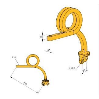 Spyruoklė 30x30 60mm D TCS-SR30-504