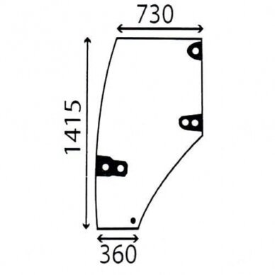 Stiklas durų KP CASE MX170