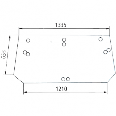 Stiklas galinis Case CH130 650S34671072