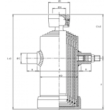 Teleskopinis cilindras TC4062 20T 6DH691