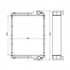 Aušinimo radiatorius JCB 332-C5000-AN