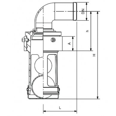 Vožtuvas pirm. RIV 410 Ø60 10680028 1