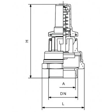 Vožtuvas vak. RIV 90292 1'' 1/2 0680024 1