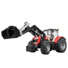 Žaislas U03047 traktorius su frontaliniu krautuvu Massey Ferguson 7600 U03047